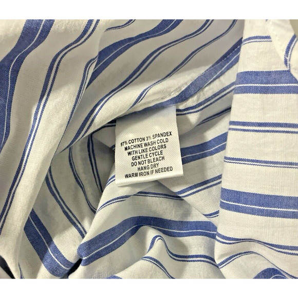 UNTUCKit Women's  Button Down Shirt Striped Cotton Sz 6 Academia Casual - Picture 7 of 7